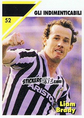 Sticker Liam Brady - Juventus Turin 1992-1993 n. 52 - Masters Cards