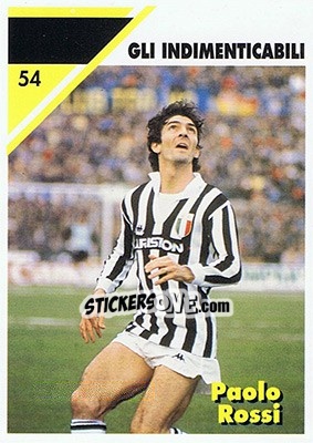 Sticker Paolo Rossi - Juventus Turin 1992-1993 n. 54 - Masters Cards