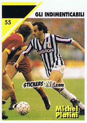 Sticker Michel Platini - Juventus Turin 1992-1993 n. 55 - Masters Cards