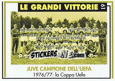 Figurina Juve Campione Dell'Uefa 1976/77