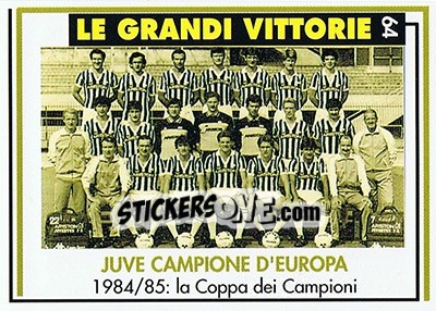 Sticker Juve Campione D'Europa 1984/85 - Juventus Turin 1992-1993 n. 64 - Masters Cards