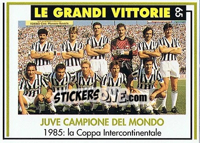 Figurina Juve Campione Del Mondo 1985 - Juventus Turin 1992-1993 - Masters Cards