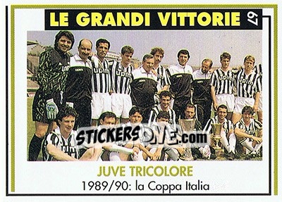 Sticker Juve tricolore 1989/90 - Juventus Turin 1992-1993 n. 67 - Masters Cards