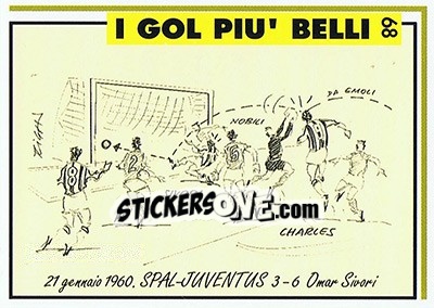 Sticker Spal-Juventus 3-6 (1960; Sivori)