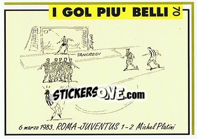Cromo Roma-Juventus 1-2 (1983; Platini) - Juventus Turin 1992-1993 - Masters Cards