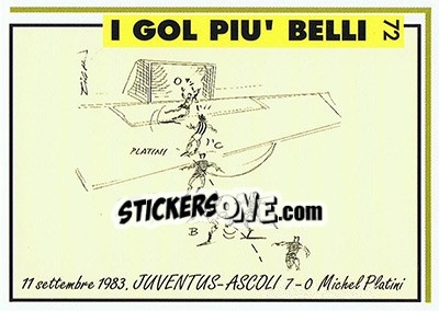 Figurina Juventus-Ascoli 7-0 (1983; Platini)