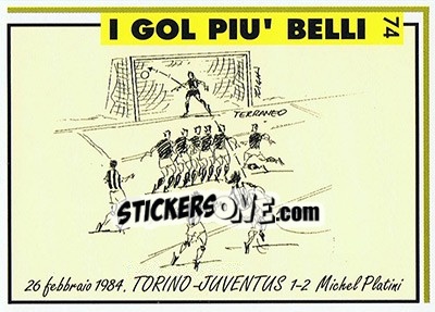 Figurina Torino-Juventus 1-2 (1984; Platini) - Juventus Turin 1992-1993 - Masters Cards