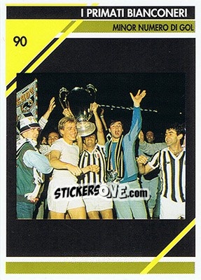 Sticker Minor numero di gol - Juventus Turin 1992-1993 n. 90 - Masters Cards