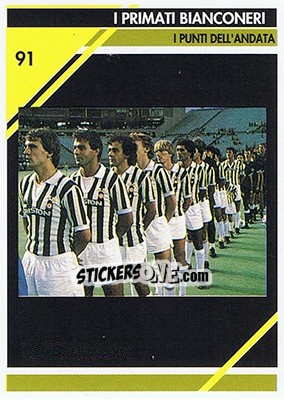 Sticker I punti dell'andata - Juventus Turin 1992-1993 n. 91 - Masters Cards