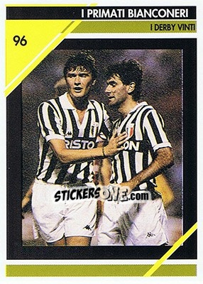 Sticker I derbi vinti - Juventus Turin 1992-1993 n. 96 - Masters Cards