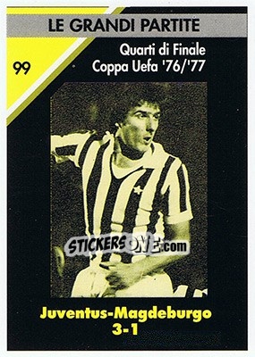 Figurina Juventus-Magdeburgo 3-1  1976/77 - Juventus Turin 1992-1993 - Masters Cards