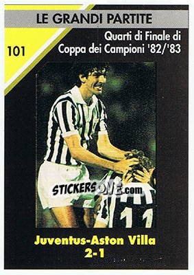 Sticker Juventus-Aston Villa 2-1  1982/83 - Juventus Turin 1992-1993 n. 101 - Masters Cards