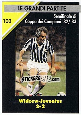Figurina Widzew-Juventus 2-2  1982/83