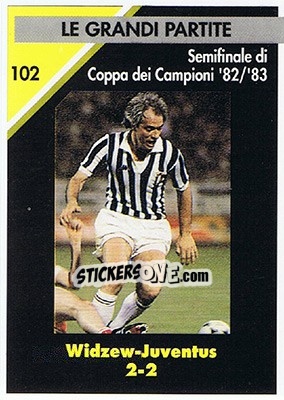 Figurina Widzew-Juventus 2-2  1982/83 - Juventus Turin 1992-1993 - Masters Cards