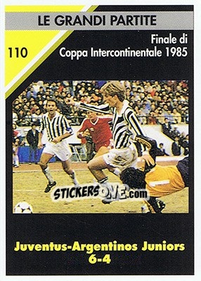 Figurina Juventus-Argentinos Juniors 6-4  1985