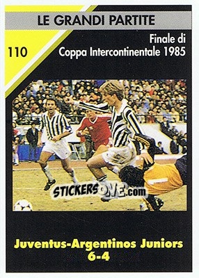 Figurina Juventus-Argentinos Juniors 6-4  1985 - Juventus Turin 1992-1993 - Masters Cards