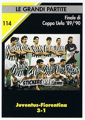 Sticker Juventus-Fiorentina 3-1  1989/90 - Juventus Turin 1992-1993 - Masters Cards