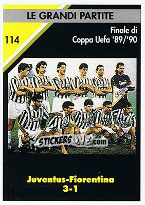Sticker Juventus-Fiorentina 3-1  1989/90 - Juventus Turin 1992-1993 n. 114 - Masters Cards