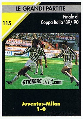Sticker Juventus-Milan 1-0  1989/90