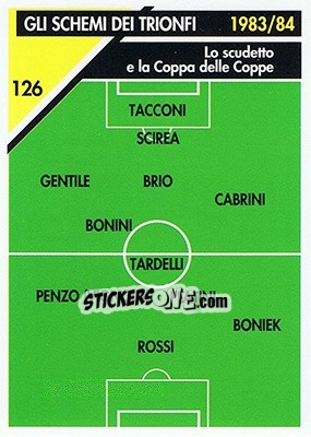 Sticker Lo scudetto 1983/84 - Juventus Turin 1992-1993 n. 126 - Masters Cards
