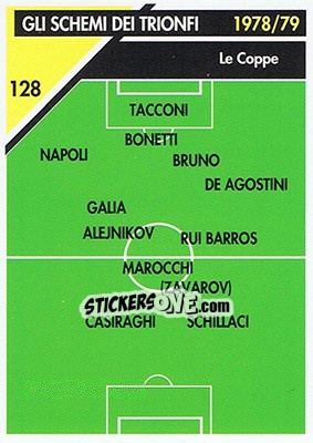 Sticker Lo coppe 1978/79 - Juventus Turin 1992-1993 n. 128 - Masters Cards