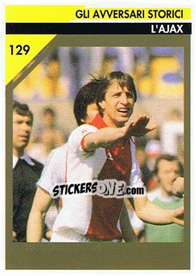 Sticker L'Ajax (Johan Cruijff) - Juventus Turin 1992-1993 n. 129 - Masters Cards