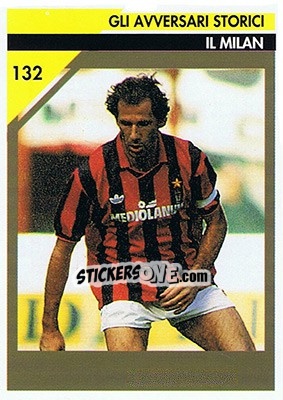 Sticker Il Milan (Franco Baresi) - Juventus Turin 1992-1993 n. 132 - Masters Cards