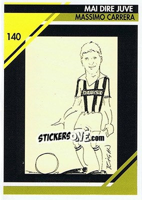 Sticker Massimo Carrera - Juventus Turin 1992-1993 n. 140 - Masters Cards