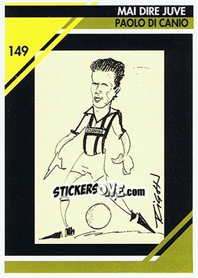 Sticker Paolo Di Canio - Juventus Turin 1992-1993 - Masters Cards
