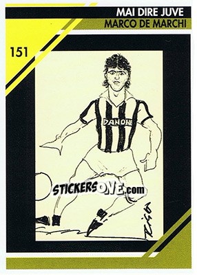 Sticker Marco De Marchi - Juventus Turin 1992-1993 n. 151 - Masters Cards