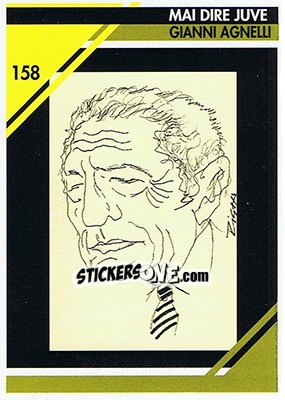 Sticker Gianni Agnelli - Juventus Turin 1992-1993 n. 158 - Masters Cards