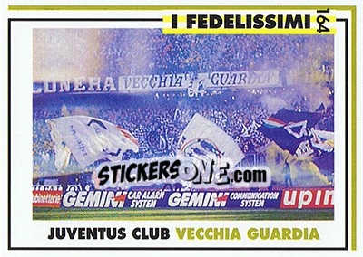 Sticker Juventus club Vecchia Guardia - Juventus Turin 1992-1993 n. 164 - Masters Cards
