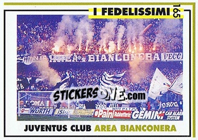Sticker Juventus club Area Bianconera - Juventus Turin 1992-1993 n. 165 - Masters Cards