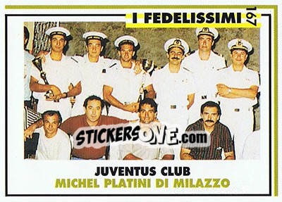 Sticker Juventus club Michel Platini di milazzo - Juventus Turin 1992-1993 n. 167 - Masters Cards