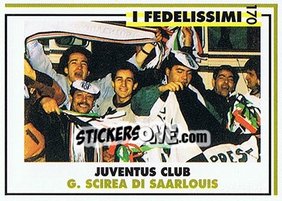 Sticker Juventus club Gaetano Scirea di Saarlouis - Juventus Turin 1992-1993 n. 170 - Masters Cards