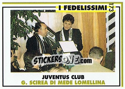 Sticker Juventus club Gaetano Scirea di mede lomellina - Juventus Turin 1992-1993 n. 173 - Masters Cards