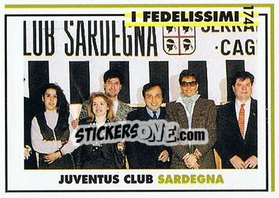 Sticker Juventus club Sardegna - Juventus Turin 1992-1993 n. 174 - Masters Cards