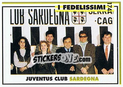 Figurina Juventus club Sardegna - Juventus Turin 1992-1993 - Masters Cards