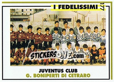 Sticker Juventus club Giampiero Bonipetri di Cetraro - Juventus Turin 1992-1993 n. 177 - Masters Cards