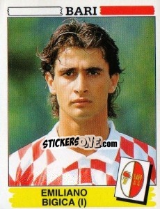 Sticker Emiliano Bigica - Calciatori 1994-1995 - Panini