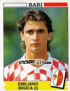 Sticker Emiliano Bigica - Calciatori 1994-1995 n. 6 - Panini