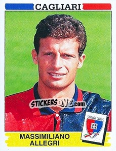 Figurina Massimiliano Allegri - Calciatori 1994-1995 - Panini