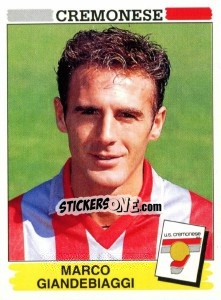 Sticker Marco Giandebiaggi - Calciatori 1994-1995 - Panini