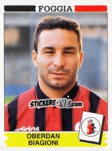 Sticker Oberdan Biagioni - Calciatori 1994-1995 - Panini