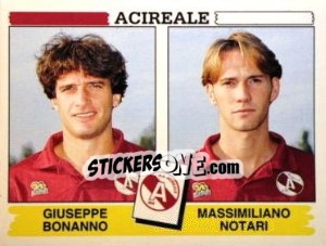 Figurina Giuseppe Bonanno / Massimiliano Notari - Calciatori 1994-1995 - Panini