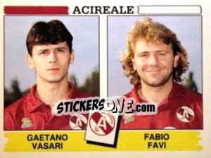 Figurina Gaetano Vasari / Fabio Favi - Calciatori 1994-1995 - Panini