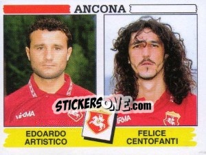 Sticker Edoardo Artistico / Felice Centofanti - Calciatori 1994-1995 n. 377 - Panini