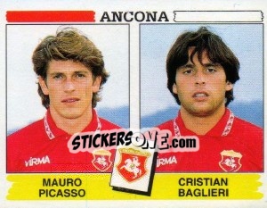 Sticker Mauro Picasso / Cristian Baglieri - Calciatori 1994-1995 n. 379 - Panini