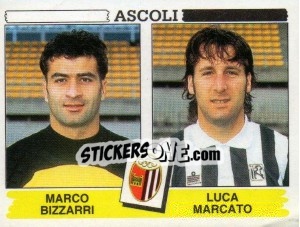 Sticker Marco Bizzarri / Luca Marcato - Calciatori 1994-1995 - Panini