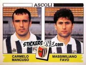 Sticker Carmelo Mancuso / Massimiliano Favo - Calciatori 1994-1995 - Panini
